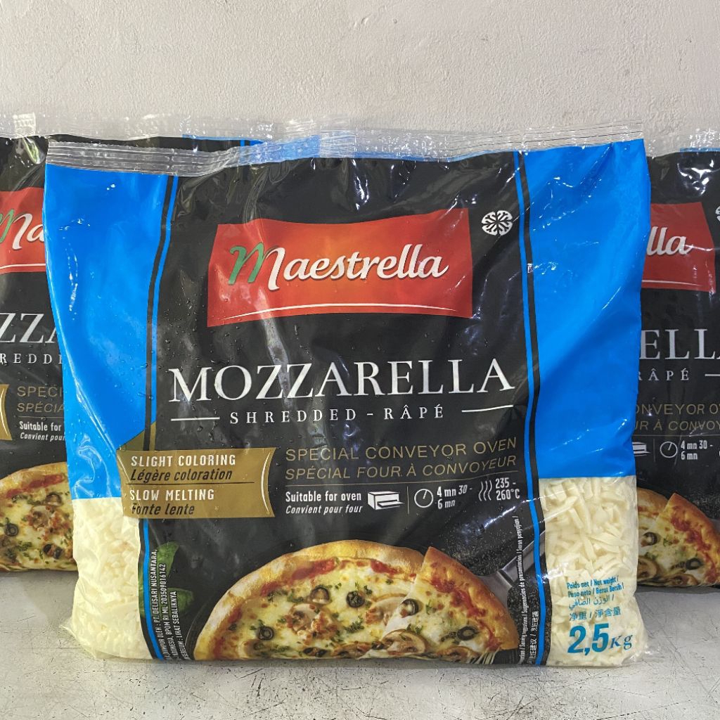 Maestrella keju mozzarella shredded 2.5 kg | keju mozzarella parut | maestrella keju mozzarella