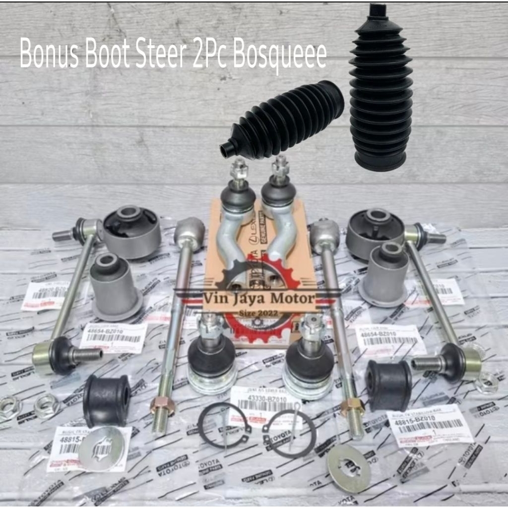 Paketan Kaki Kaki Depan Avanza Xenia 2004-2011 16pc Tie Rod Long Tie Rod Rack End Link Stabilizer Ka