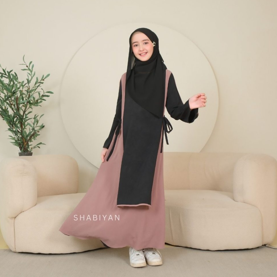 SHABIYAN-440 Gamis Anak Perempuan Tanggung SD SMP Couple Seragam Keluarga