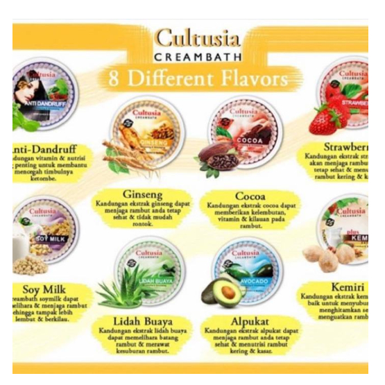 Cultusia - Creambath 1kg (1000g) Krim Masker Rambut