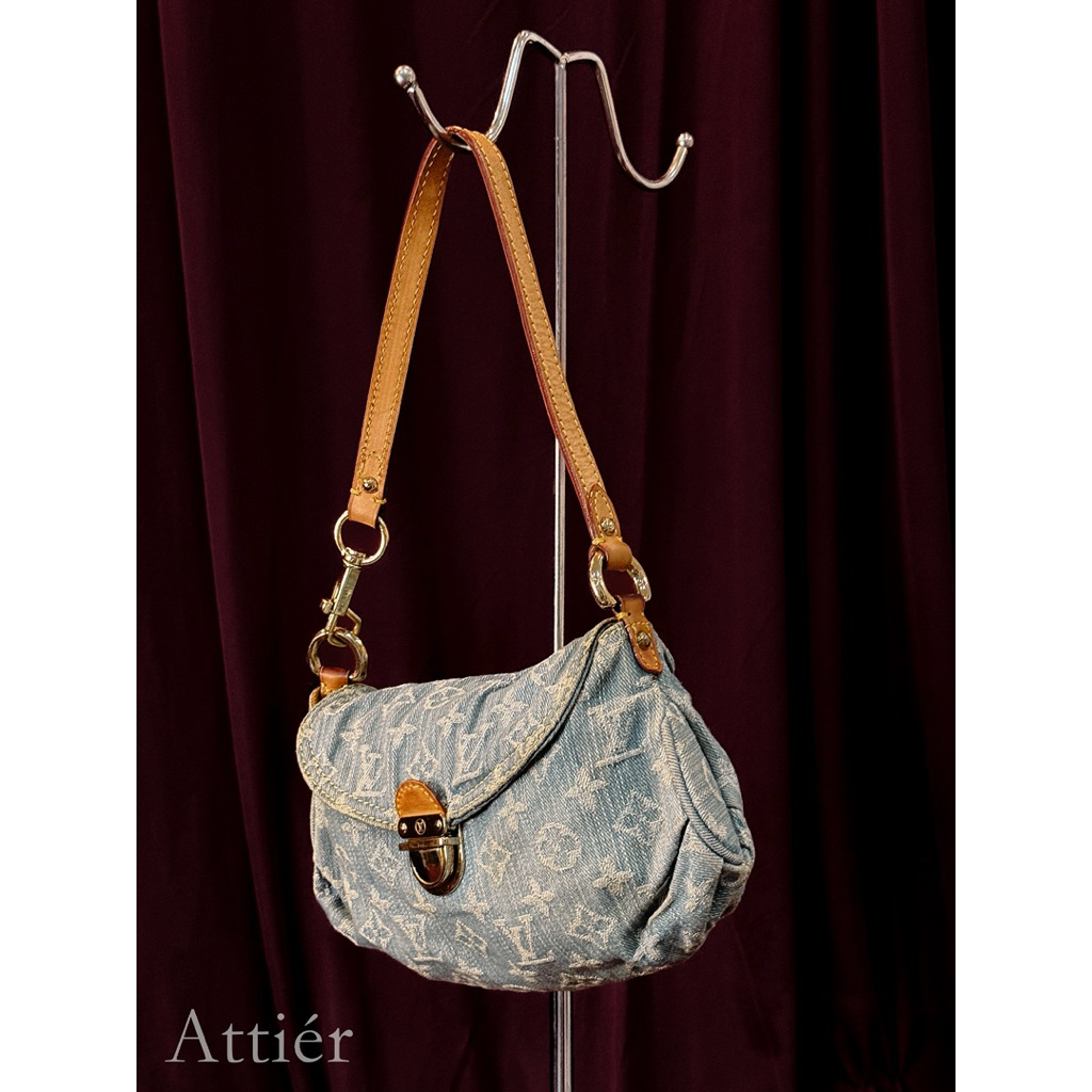 lv denim shoulder bag