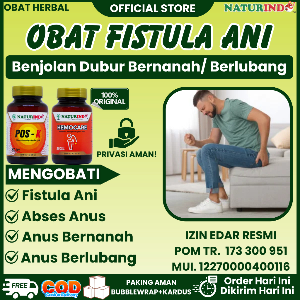 Obat Fistula Ani Herbal Ampuh  Anus Berlubang Bernanah Nyeri Visura Ani
