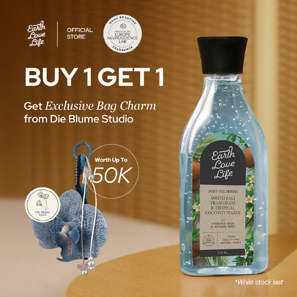 [BUNDLE SET] Earth Love Life Bundle South Bali Frangipani Body Wash & Lotion 250mL Sabun Wangi | Sab