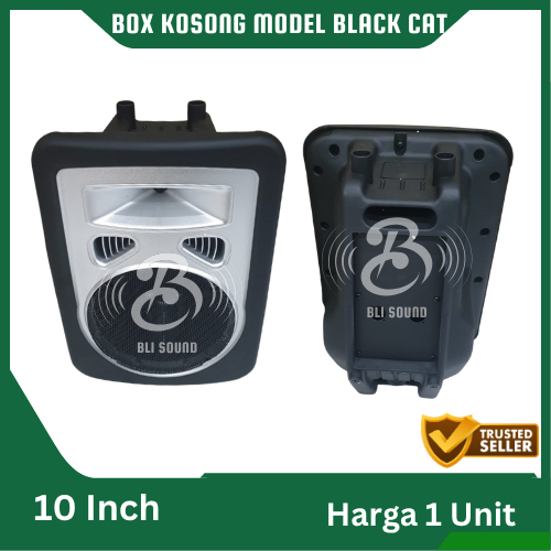PROMO MURAH BOX KOSONG SPEAKER 10 INCH FIBER PLASTIK BLACK CAT