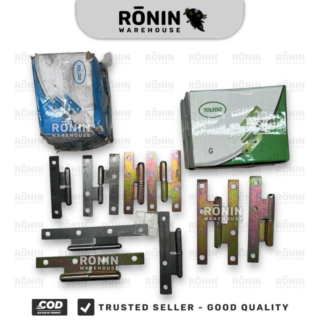 [12 set]  TOLEDO Engsel H  80 110 140 Engsel Pintu Cabut Copot grosir