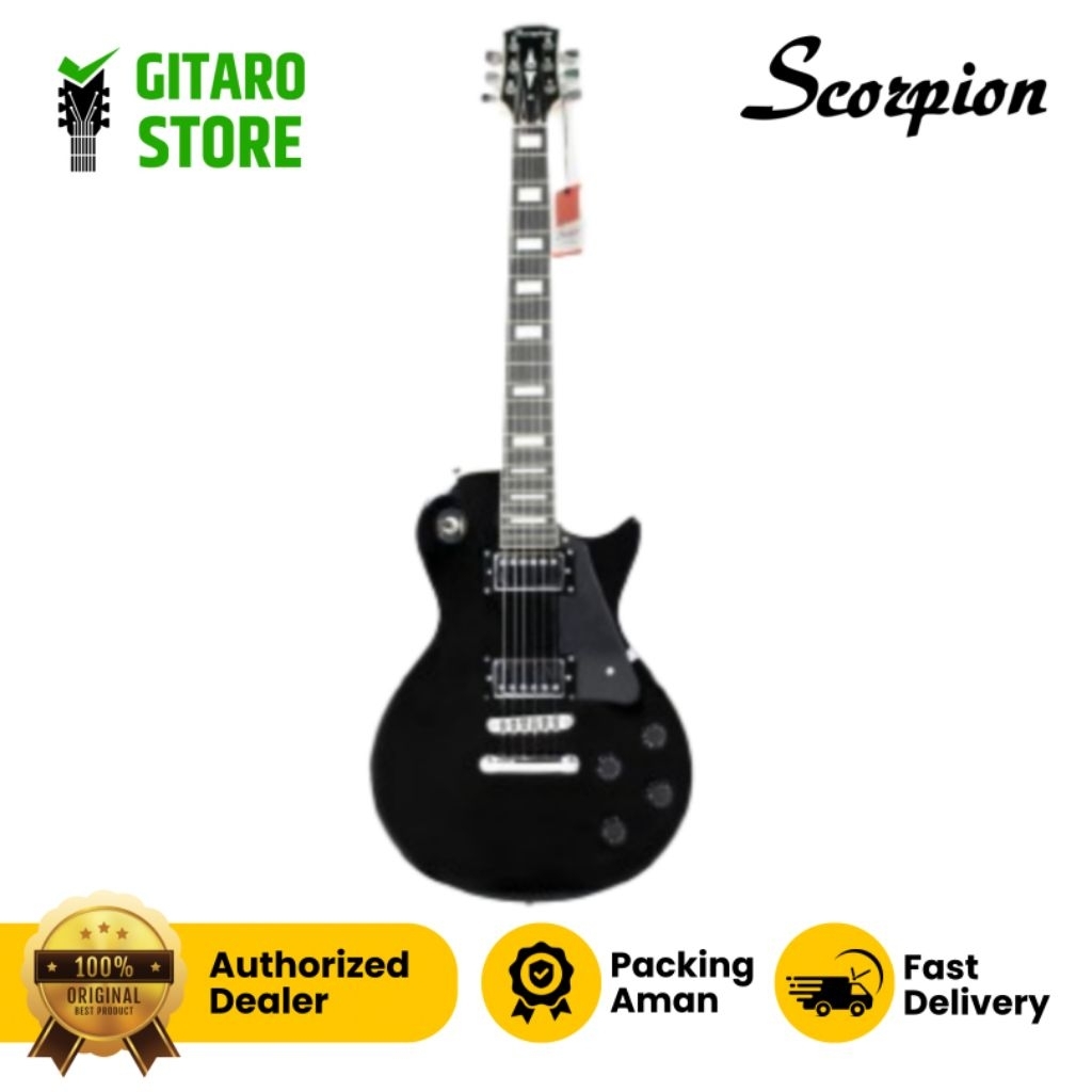 Guitar Gitar Electric Elektrik Scorpion LP610 Gitar Scorpion LP 610 Les Paul Ori - LP610BK