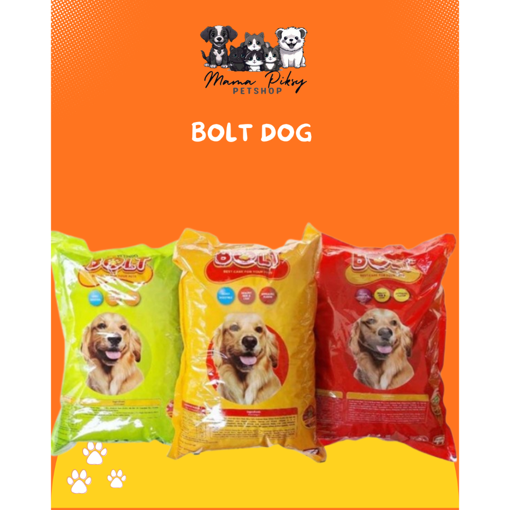 MAMA PIKSY Bolt Dog - Makanan Kering Anjing / Pakan Anjing 1kg