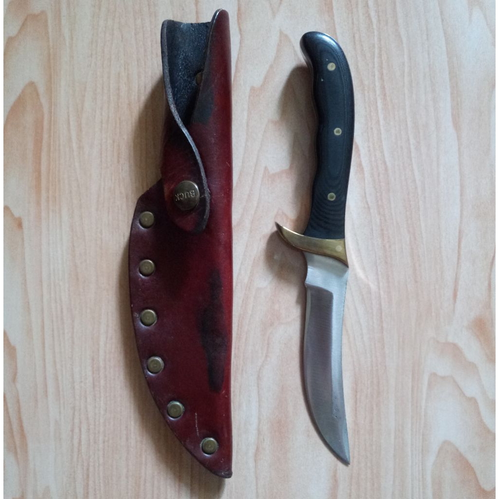 Pisau Lawas BUCK 402 AKONUA Made In USA Vintage Skinner Hunting Knife Knives