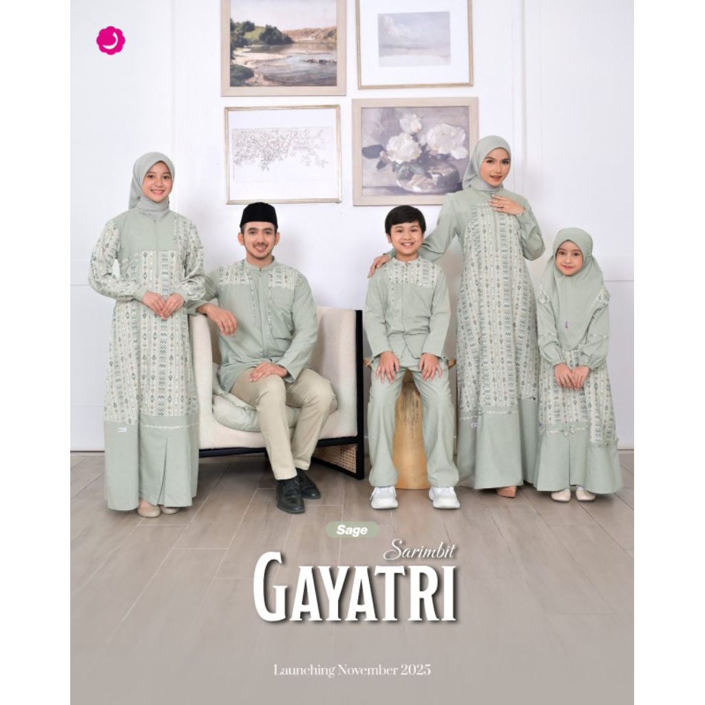 SARIMBItT LEBARAN RAUNA 2026 GAYATRI HIJAU SAGE/GAMIS DAN KOKO