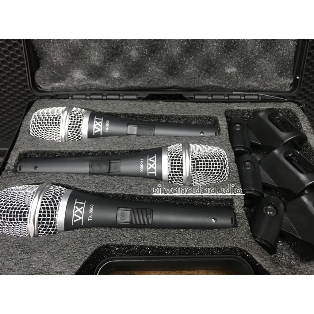 MIKROFON VXT TX-3000 1 KOPER ISI 3 MIKROFON 100% ORIGINAL