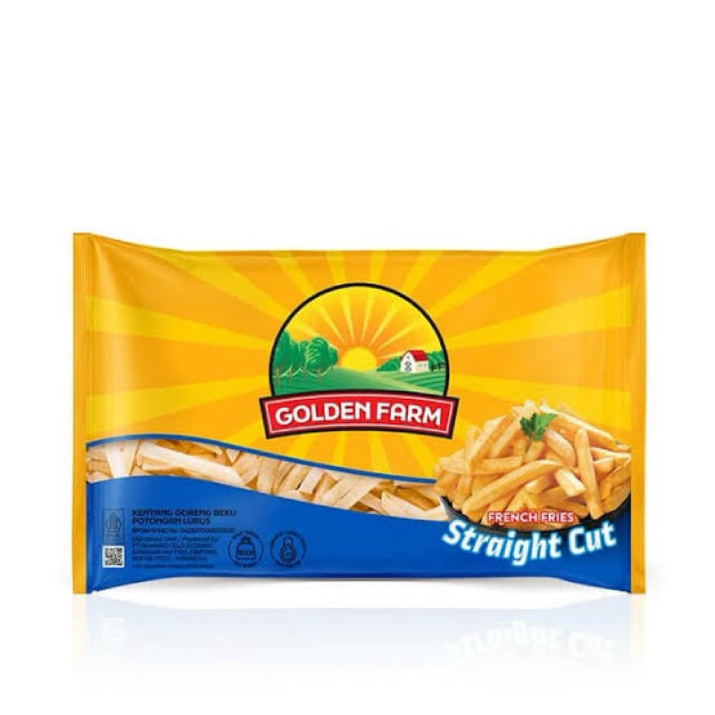 French fries straight cut / kentang frozen (Golden farm) 1kg