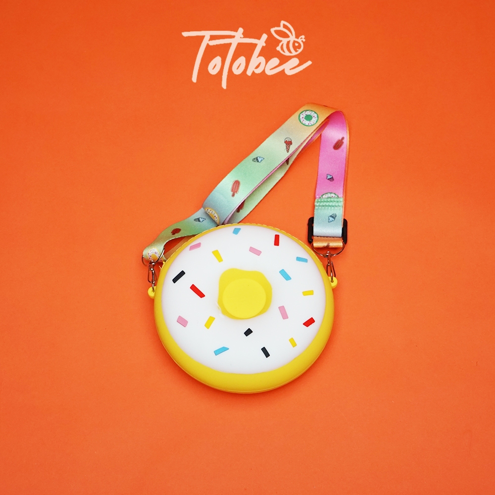 TOTOBEE TBAG3 - TAS SELEMPANG ANAK TAS MOTIF DONAT TAS ANAK PEREMPUAN TAS JELLY DONUT