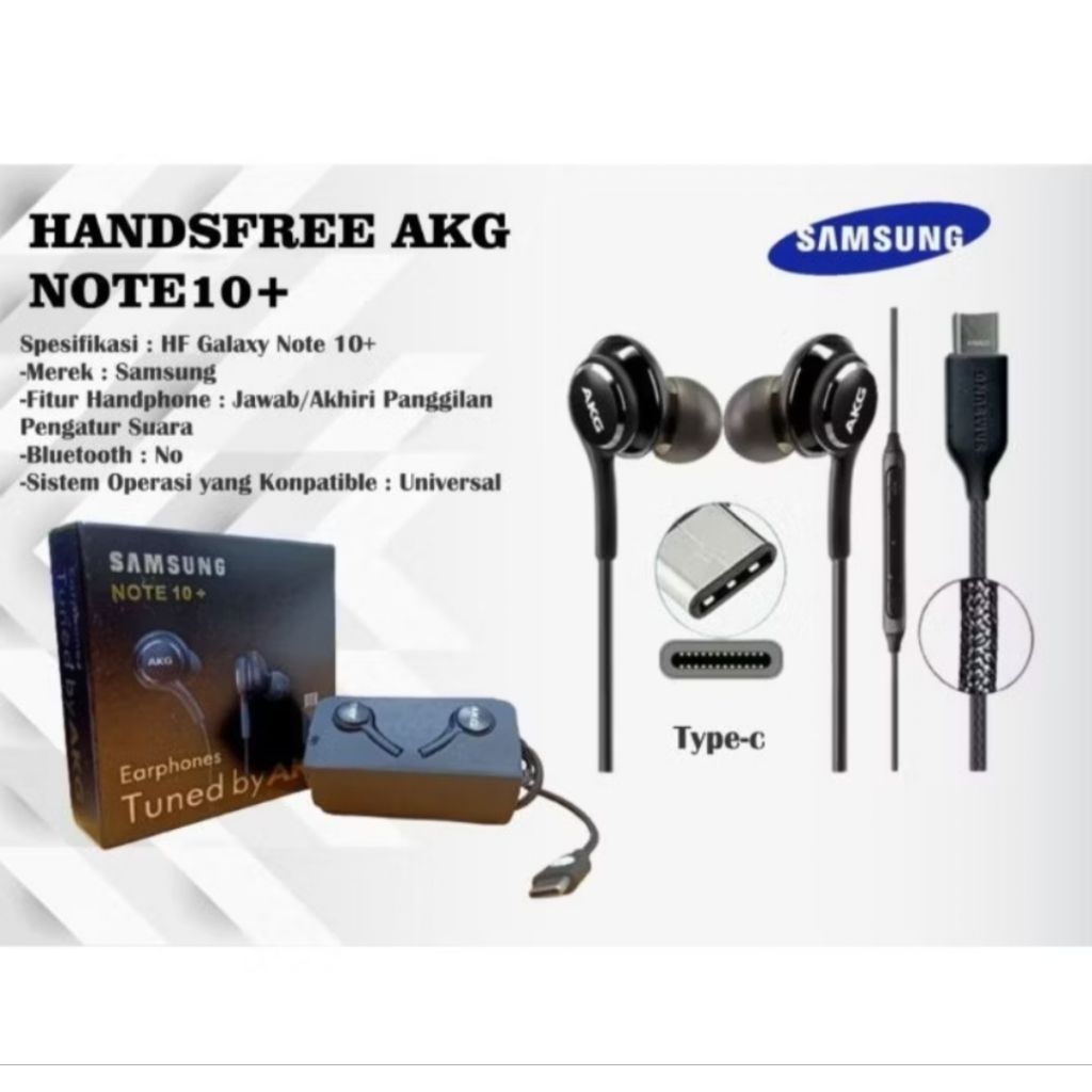 HEADSET SAMSUNG TYPE-C AKG NOTE 10 PLUS / S10 PLUS