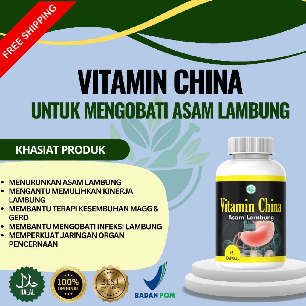VITAMIN CINA Asam Lambung Efektif Mengatasi Asam lambung | Magg & Gerd Halal BPOM