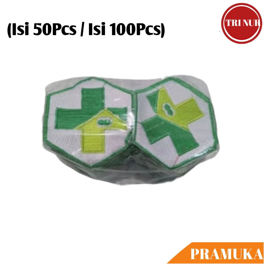 1Pack (Isi 100pcs) Logo Puskesmas Bordir / Badge Puskesmas Bordir / Bed Puskesmas Bordir