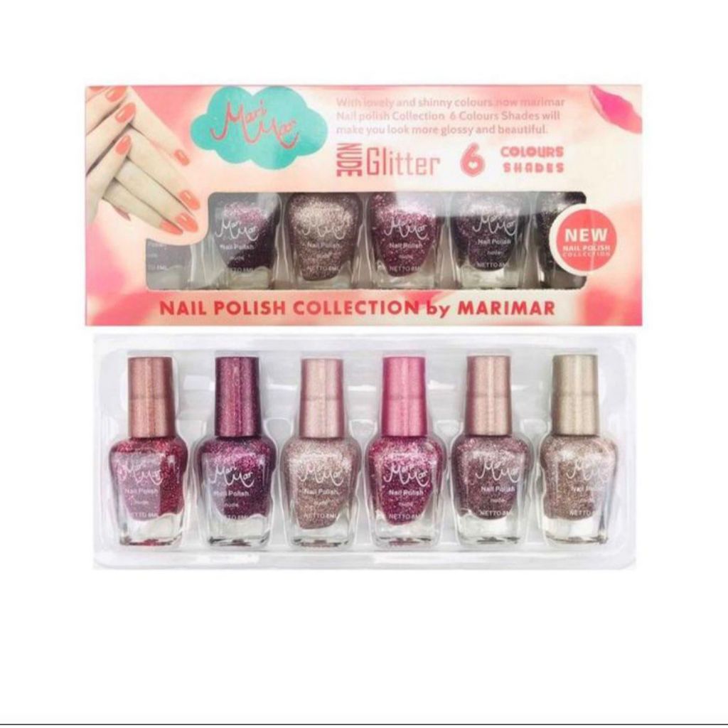MARIMAR NAIL POLISH NUDE GLITTER / Kutek Marimar Glitter