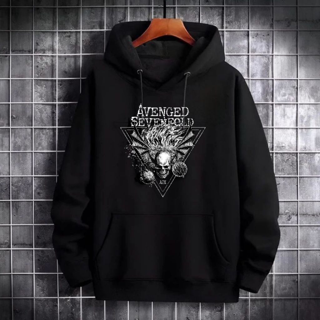 Jaket Hoodie Avenged Sevenfold A7X Skull Design | Fashion Streetwear Metal Unisex