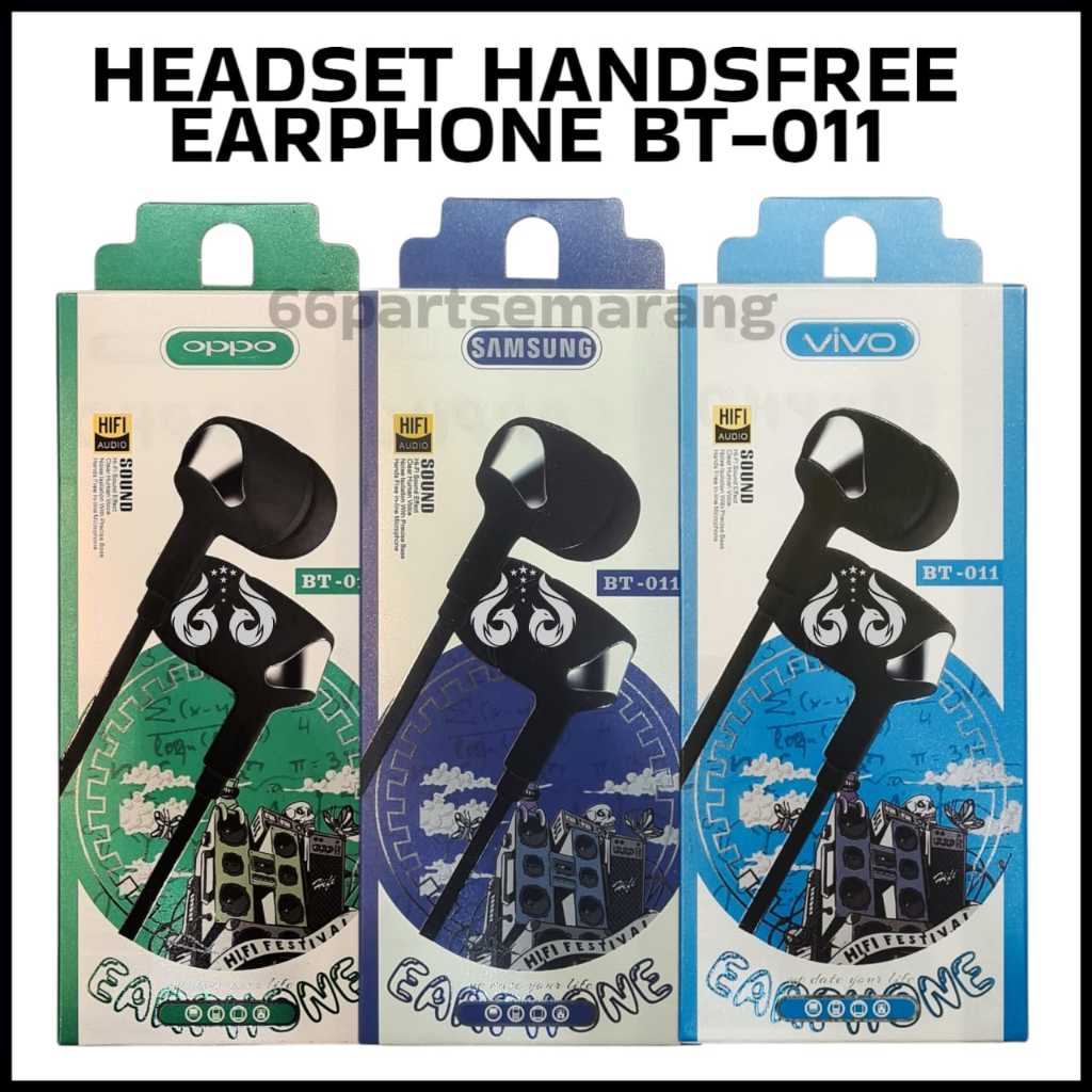 Headset Handsfree Earphone Super Bass BT-08 / BT-09 / BT-011 / BT-010 New