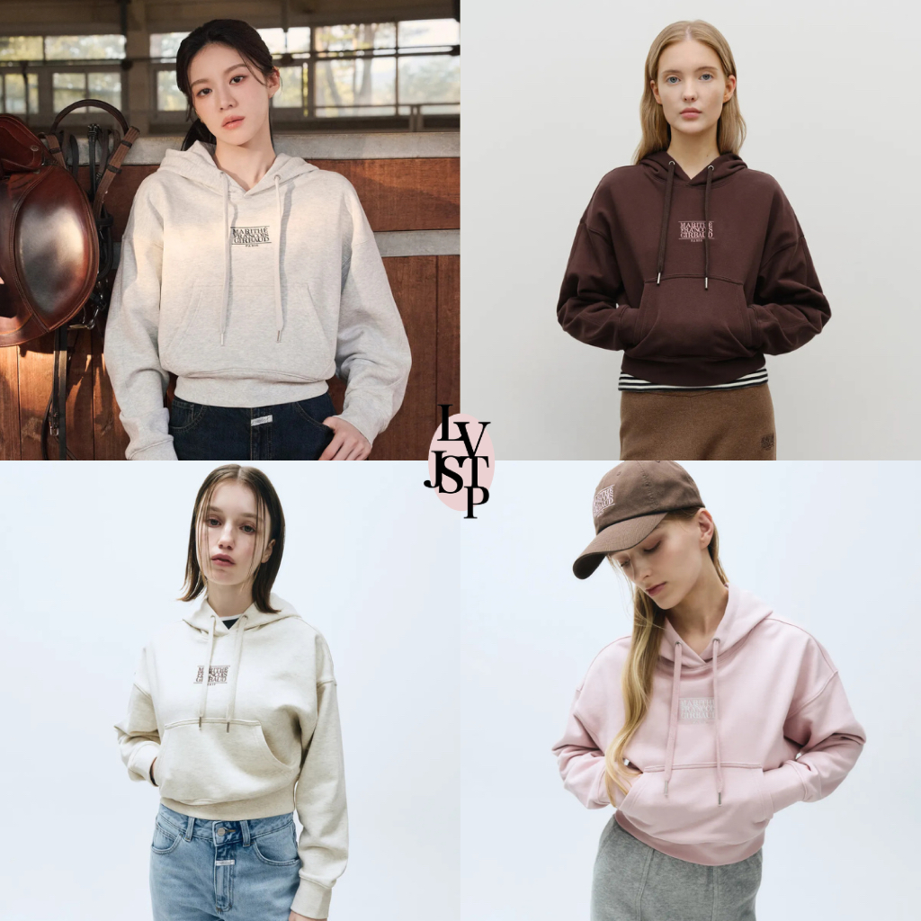 MARITHE W Small Classic Logo Crop Hoodie Go Youn Jung