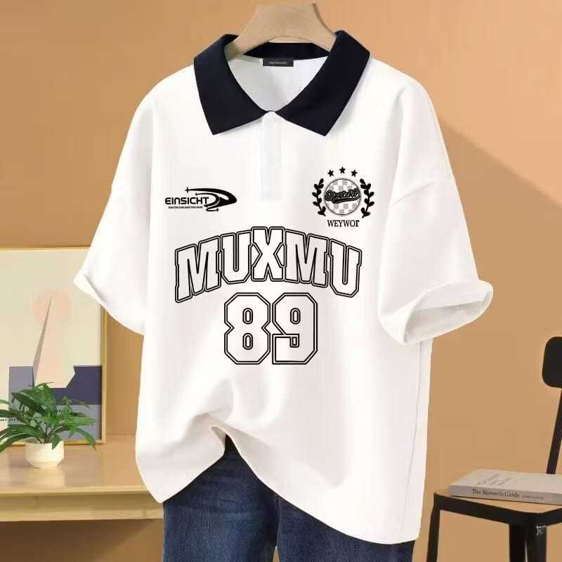 M - XXXXXXL (6XL) Kaos Polo Shirt MUXMU Bigsize 2XL 3XL 4XL 5XL 6XL Kaos Polo Korean Oversize