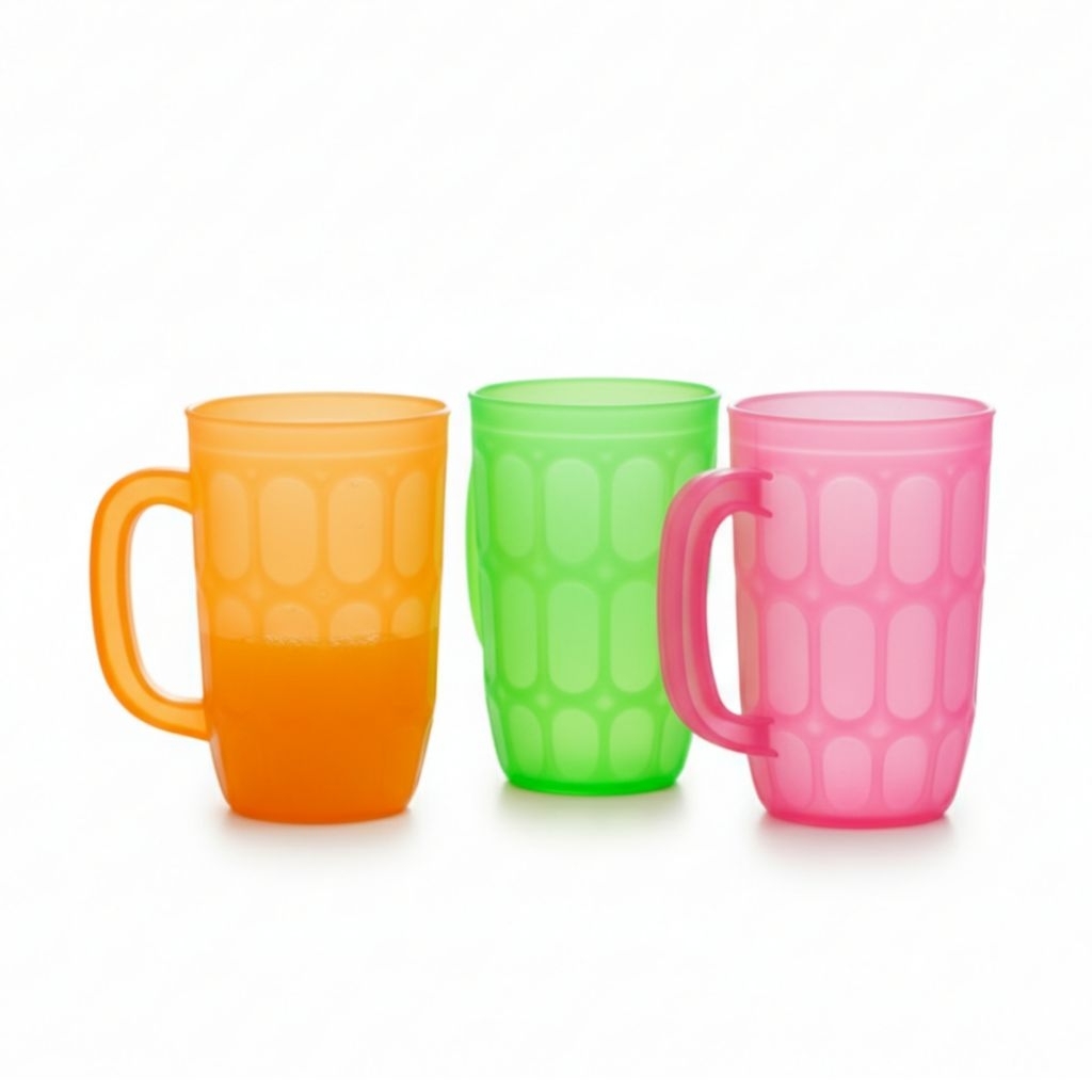 Cangkir Gelas Es Gagang Plastik Besar