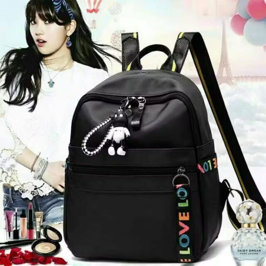 Aura Studio Bag Tas Ransel MOSCHINO LOVE  untuk anak sekolah tk sd smp cocok buat fashion casual