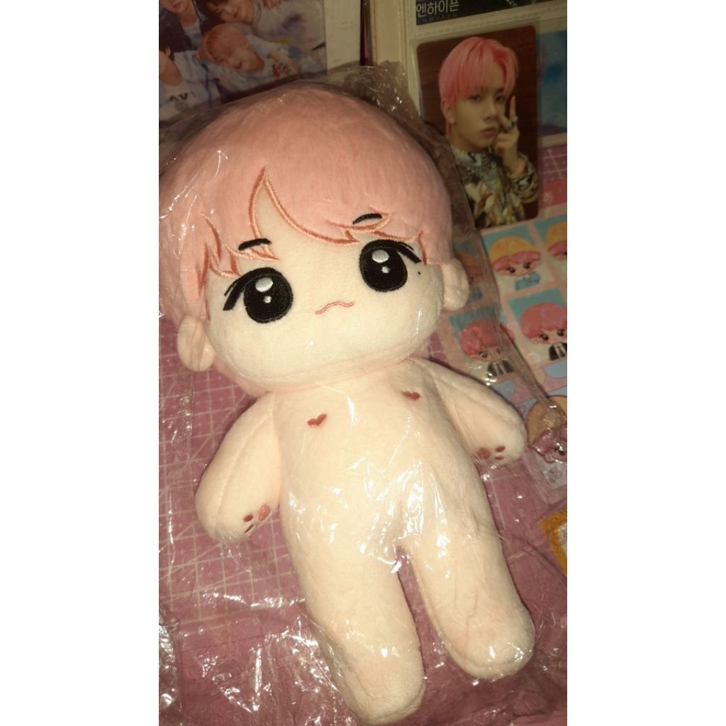 [READY STOCK] DOLL HEESEUNG HEEMI PINK HAIR 20CM ENHYPEN PLUSHIE