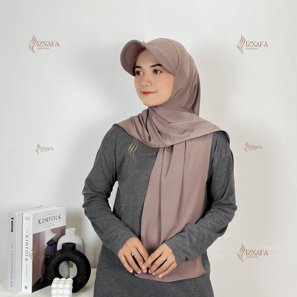 Jilbab Pasmina Topi I Pasmina Sporty Topi Jersey Premium I Hijab Sport Dewasa