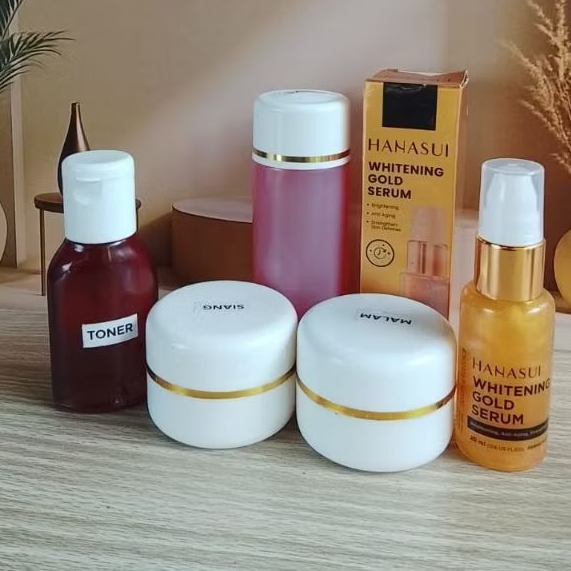 Cream Original Set Perawatan Kecantikan 15g+Serum Hanasui Gold