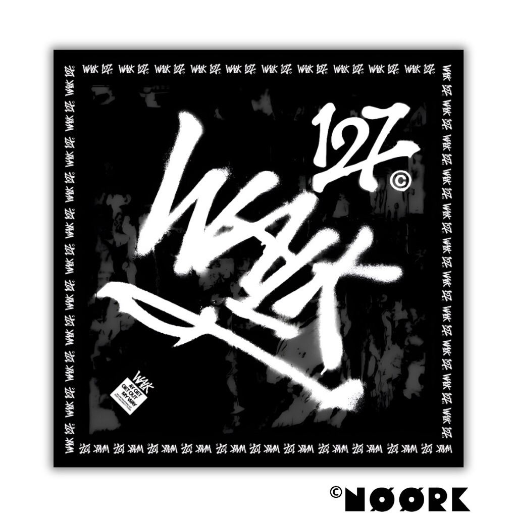 NOORK - Slayer Bandana Syal Scarf Mask Premium Motif Band Musik Korea Kpop NCT 127 WALK