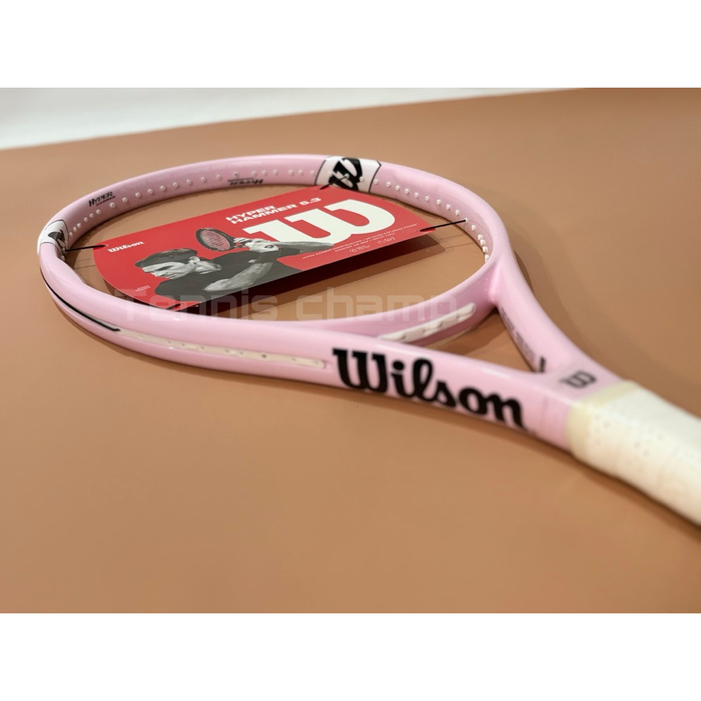 new product raket tenis wilson hyper hammer 5.3 baby pink/ tennis racket wilson hyper hammer 5.3