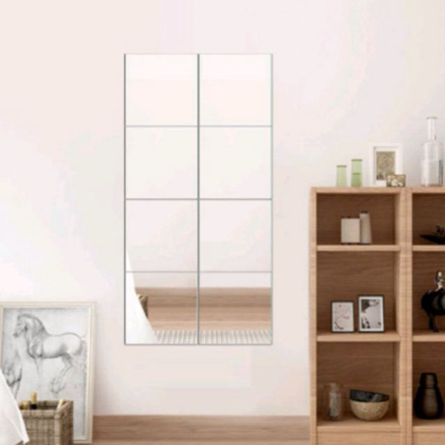 cermin tempel dinding fullbody (CERMIN ASLI) 15cmx15