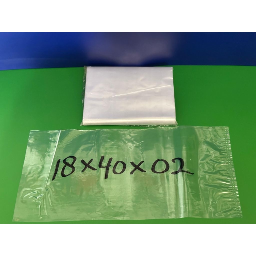 plastik bening PP 18x40 tebal 02 isi 100 lembar