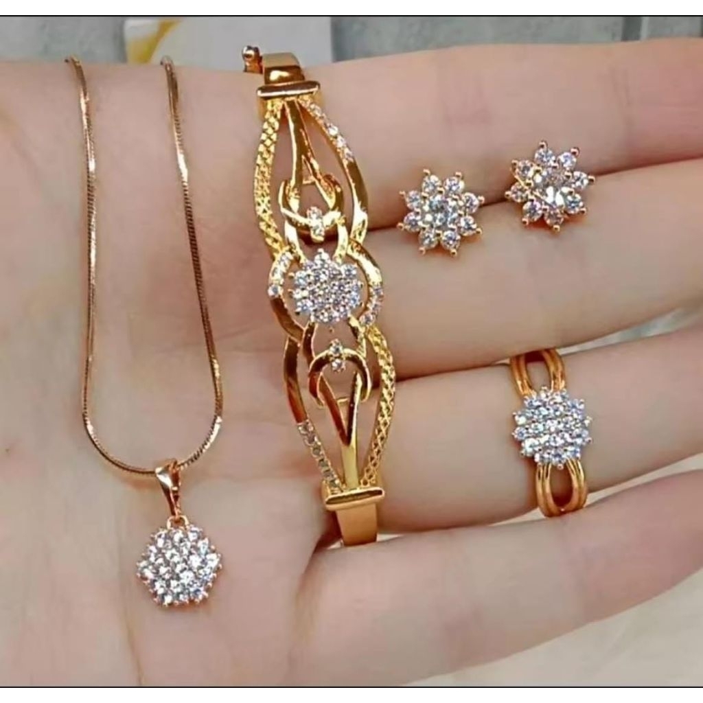 set perhiasan wanita model xuping asli titanium