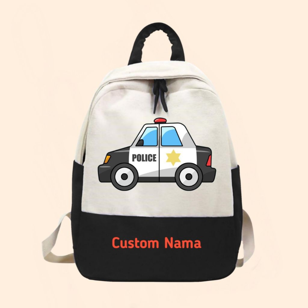 Tas anak ransel polisi free cetak nama
