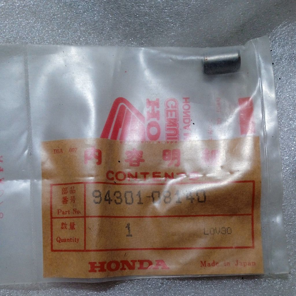 94301 08140 original import Made in Japan AHM Astra Honda motor HGP genuine part NOS Pin Dowel diame