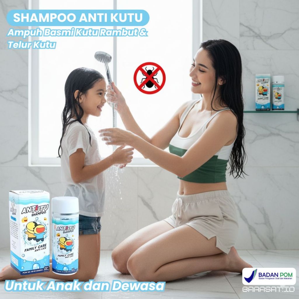 Sampo Kutu Penghilang Kutu Rambut dan Telurnya Antutu Anti Lice Menyuburkan Rambut Aman BPOM Untuk A