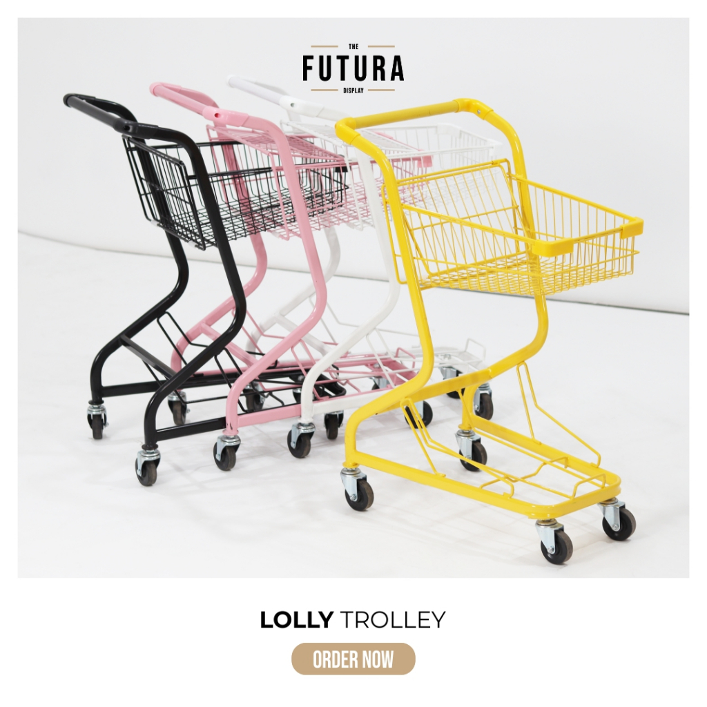 Troli Colorfull Troli Keranjang Belanja Mini Shopping Cart Trolly Supermarket Murah