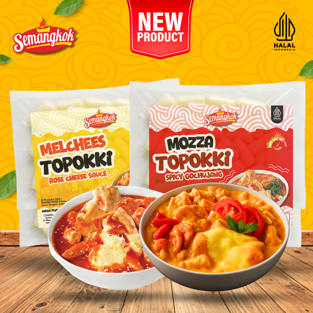 Topokki Saus Gochujang x Topokki Saus Rose Cheese Kue Beras Tteokbokki Semangkok Boci Omoni