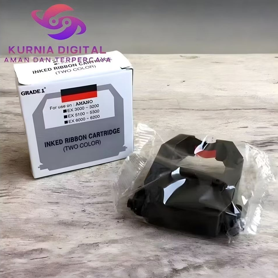 Ribbon Cartridge Amano EX Series (Dua Warna) – Pita Tinta Mesin Absensi Amano EX3000, EX3500N, EX510