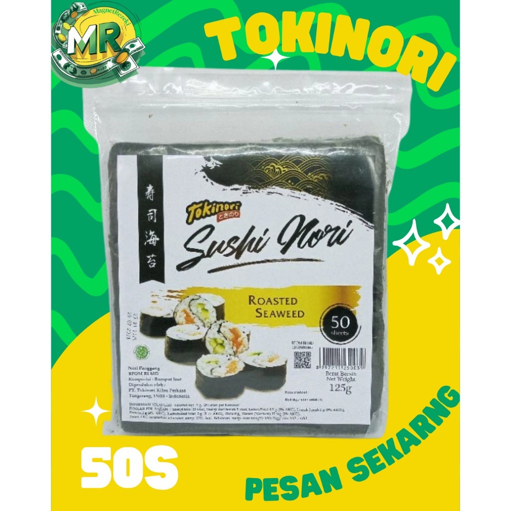 NORI SUSHI-SUSHI NORI-NORI 50 LEMBAR-NORI KIMBAB-NORI TOKINORI-ICHINORI-SAKAO-NORI UNTUK SUSHI