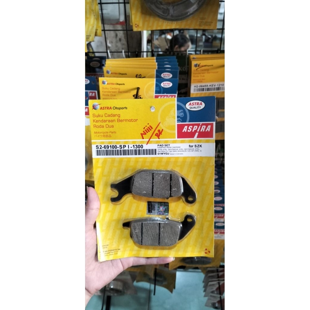 Putra Motor-Kampas Rem Cakram Pad Set SPI Depan Spin Skywave SkyDrive Satria FU Shogun