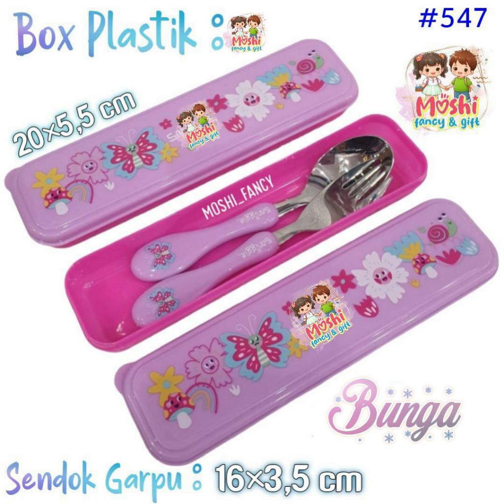 Sendok Garpu / Sendok Set Anak Karakter / Sendok Bekal Anak / Sendok Garpu Set Butterfly / Sendok Ga