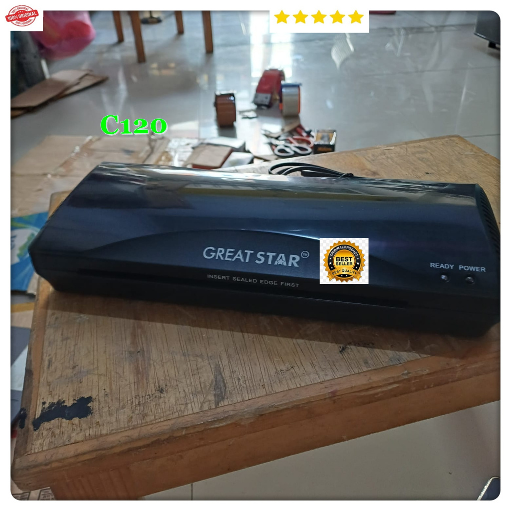 C120 ORIGINAL 100% MESIN LAMINATOR LAMINATING PRESS KERTAS PLASTIK PRES DOKUMEN ORI 100% PANAS DINGI