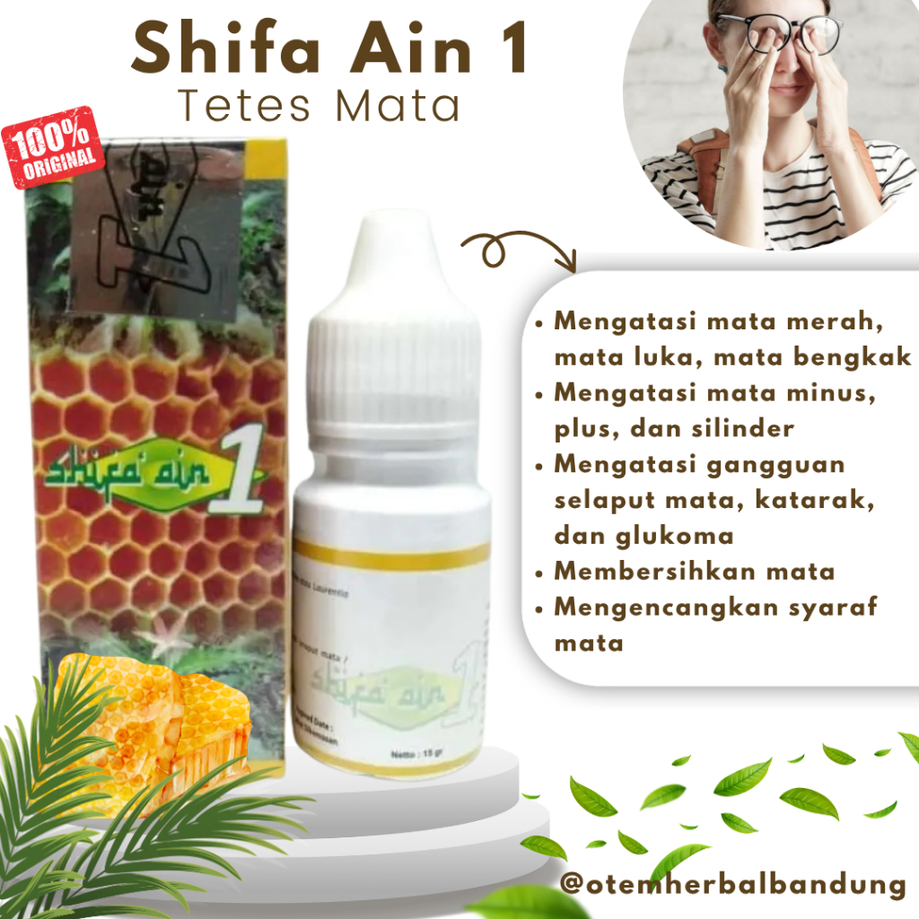 Obat Tetes Mata Shifa Ain 1 Herbal Alami Mengatasi Mata Minus Plus Silinder