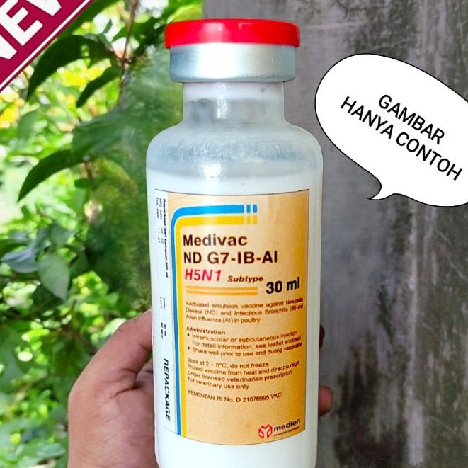 Vaksin Medivac ND G7 IB AI H5N1 Emulsion Coryza T Suspension Repackage 30ml