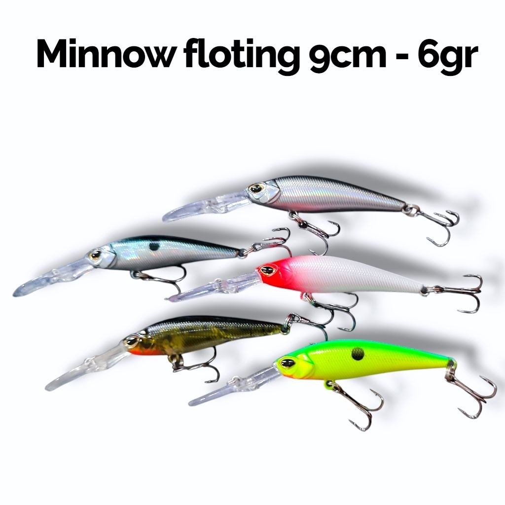 MINNOW FLOATING. mino floting. umpan hampala. umpan baramundi. umpan laut