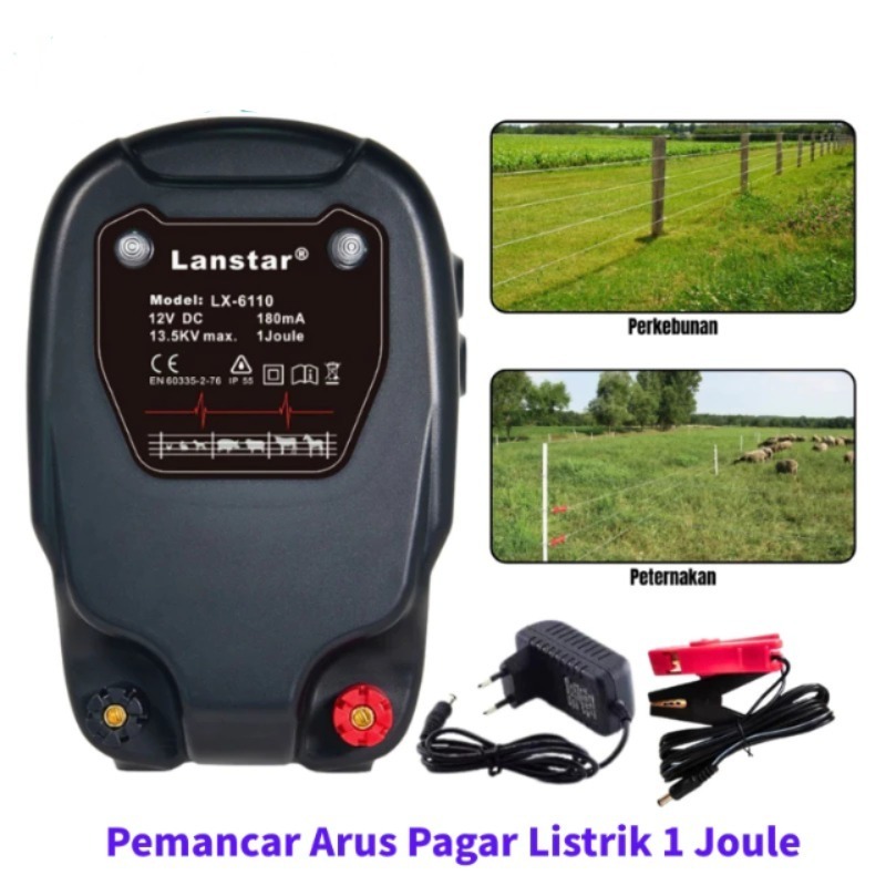 Pemancar Arus Pagar Listrik Kejut 1 Joule Kandang Kejut Perkebunan Peternakan MDY READY STOCK