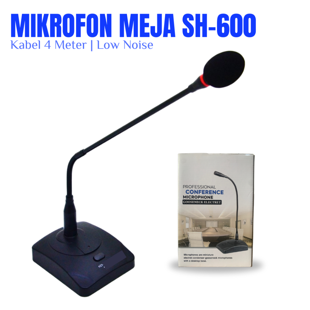 Microphone Meja Mic Podium Mic Mimbar Microphone Kabel SH-600 Conference Microphone Low Noise Mic Ra