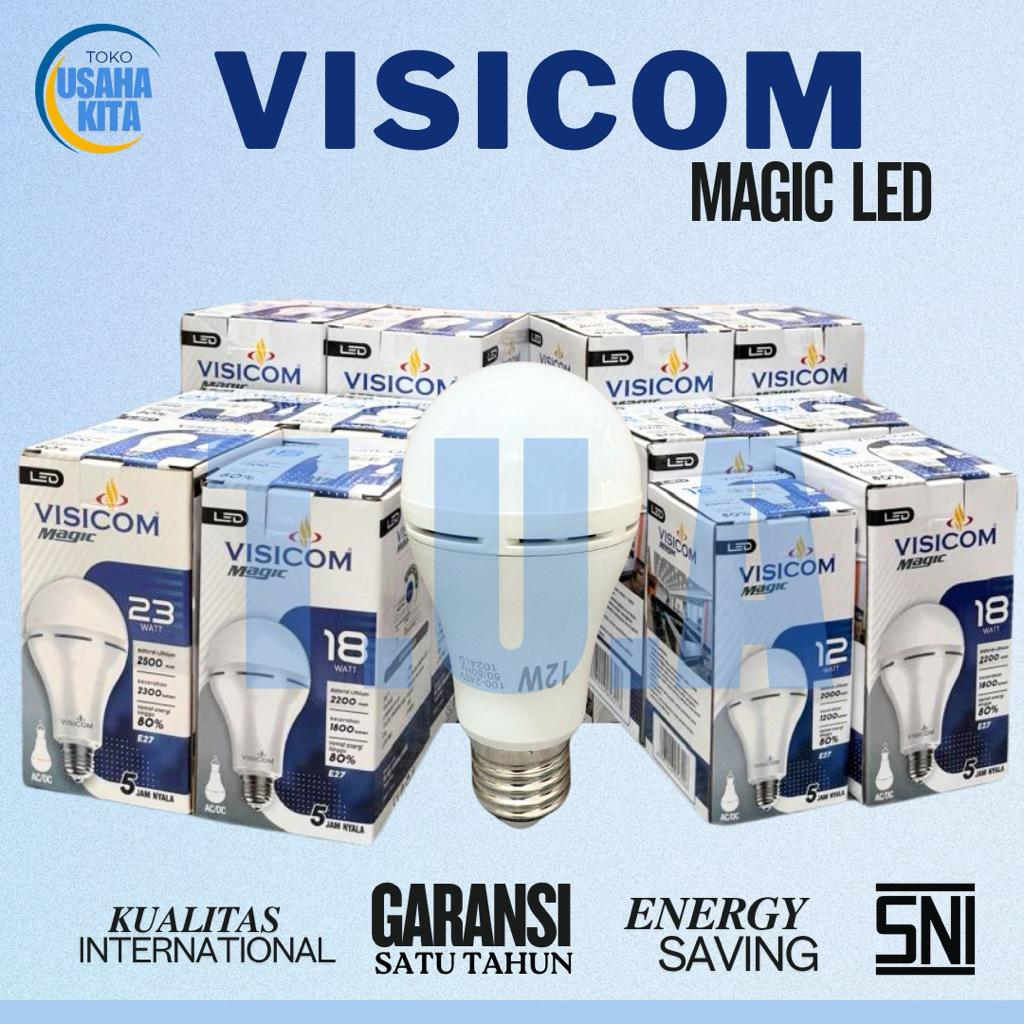 LAMPU LED MAGIC VISICOM  EMERGENCY 12W/18W/23W/27 W